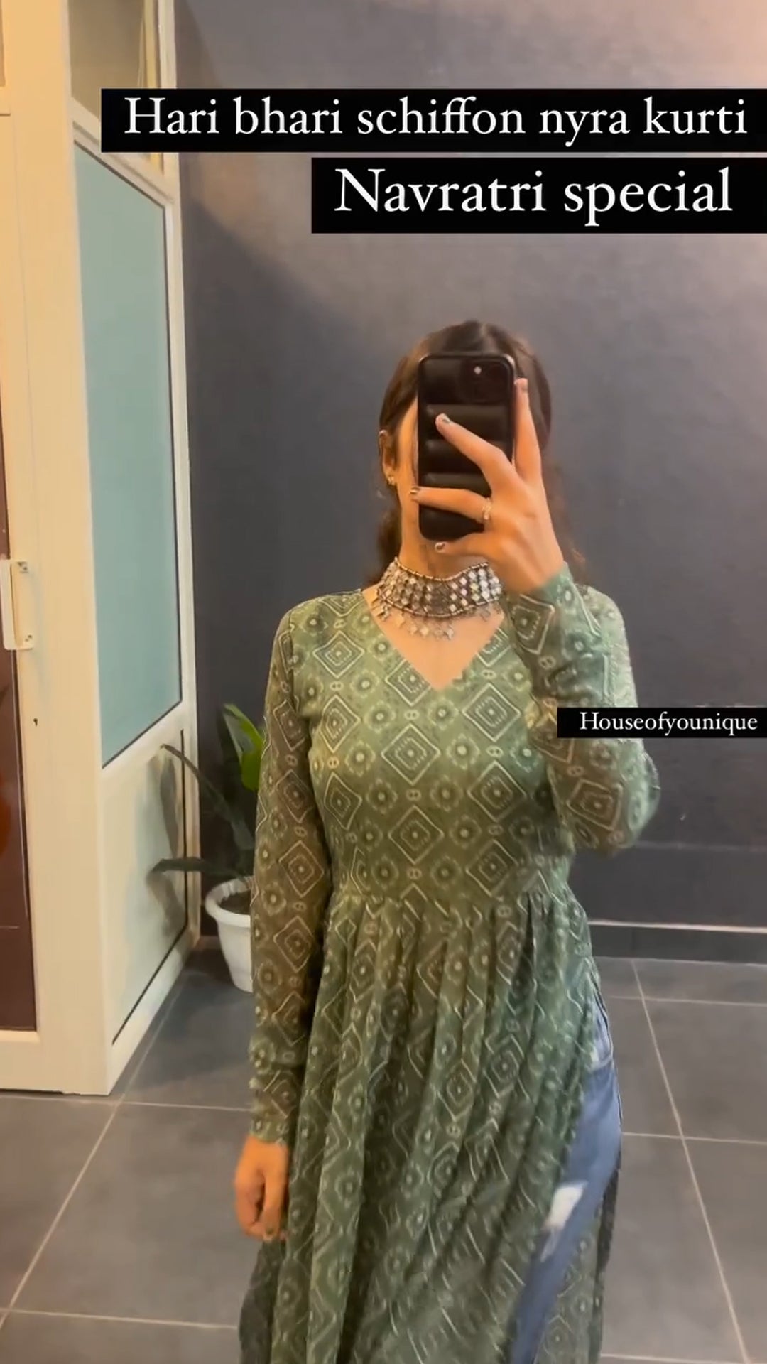 Dressyloo Hari Bhari Schiffon Nyra Kurtis